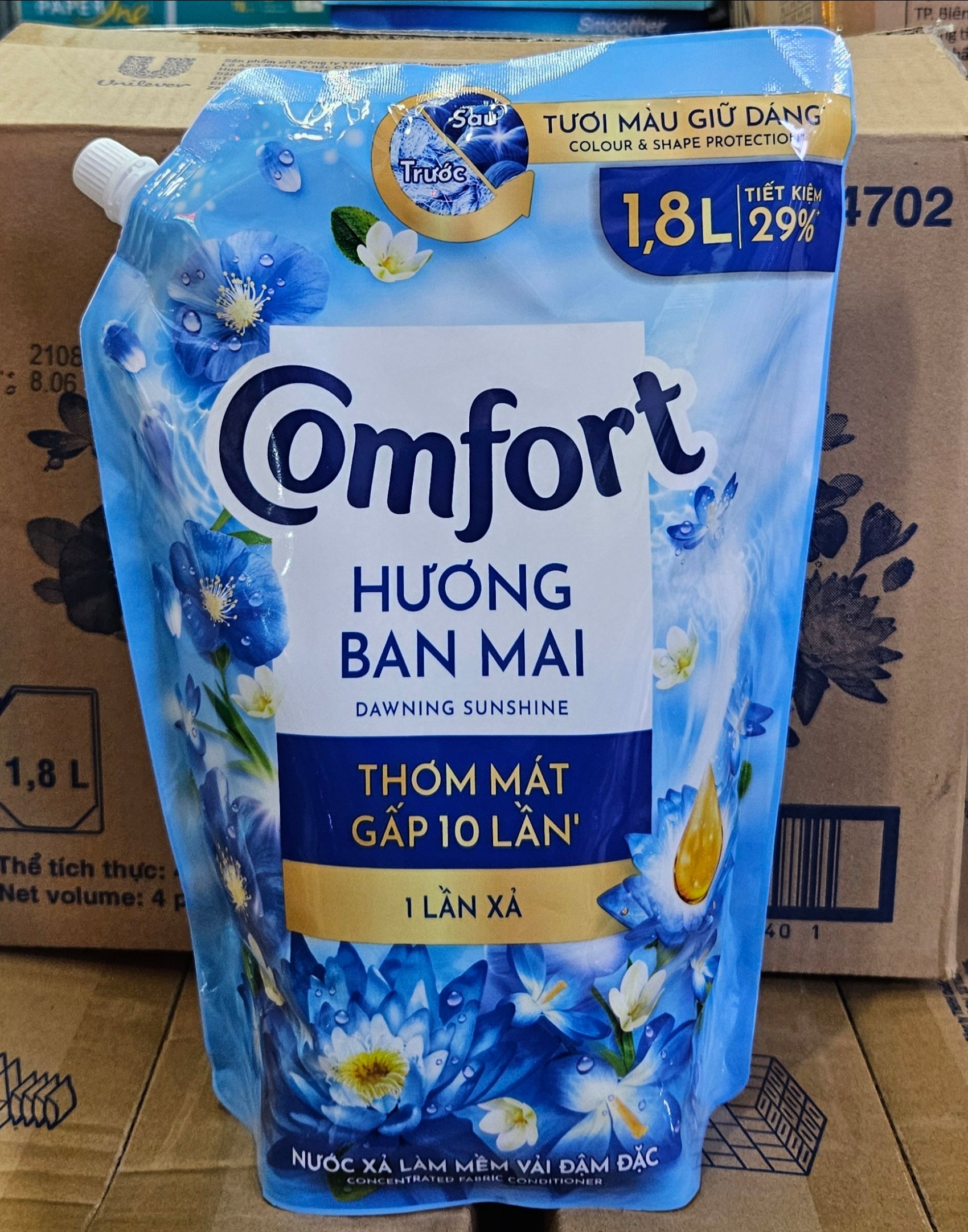 Nước xả vải Comfort 1,8L (4 túi/ thùng)