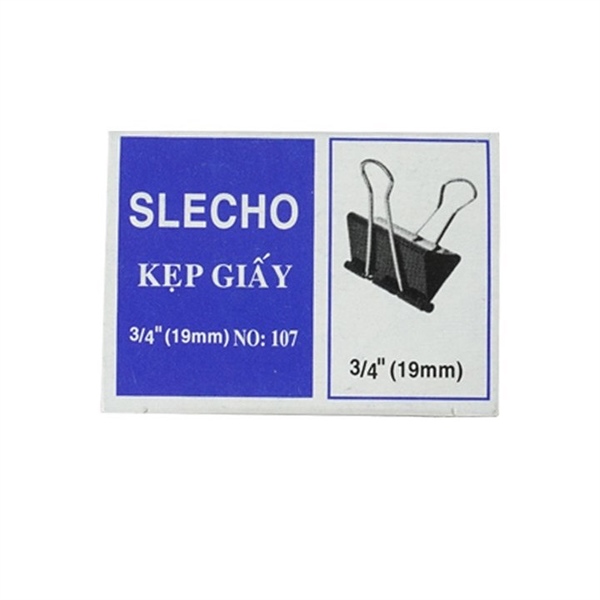 Kẹp bướm đen Slecho 15mm/ 19mm/ 25mm/ 32mm/ 41mm/ 51mm (12 cái/ hộp)
