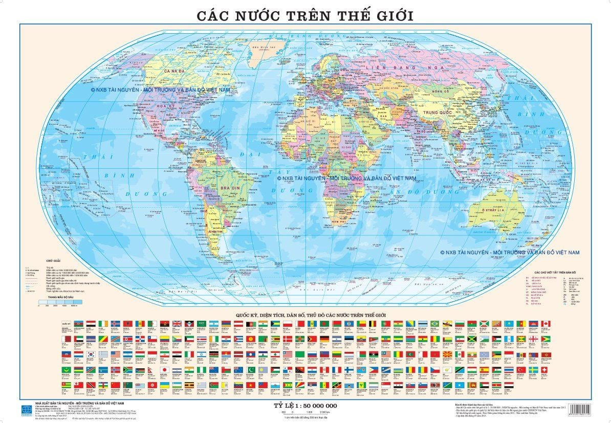 Bản đồ hành chính khổ A0 - Bản đồ Thế giới/ Bản đồ hành chính Việt Nam