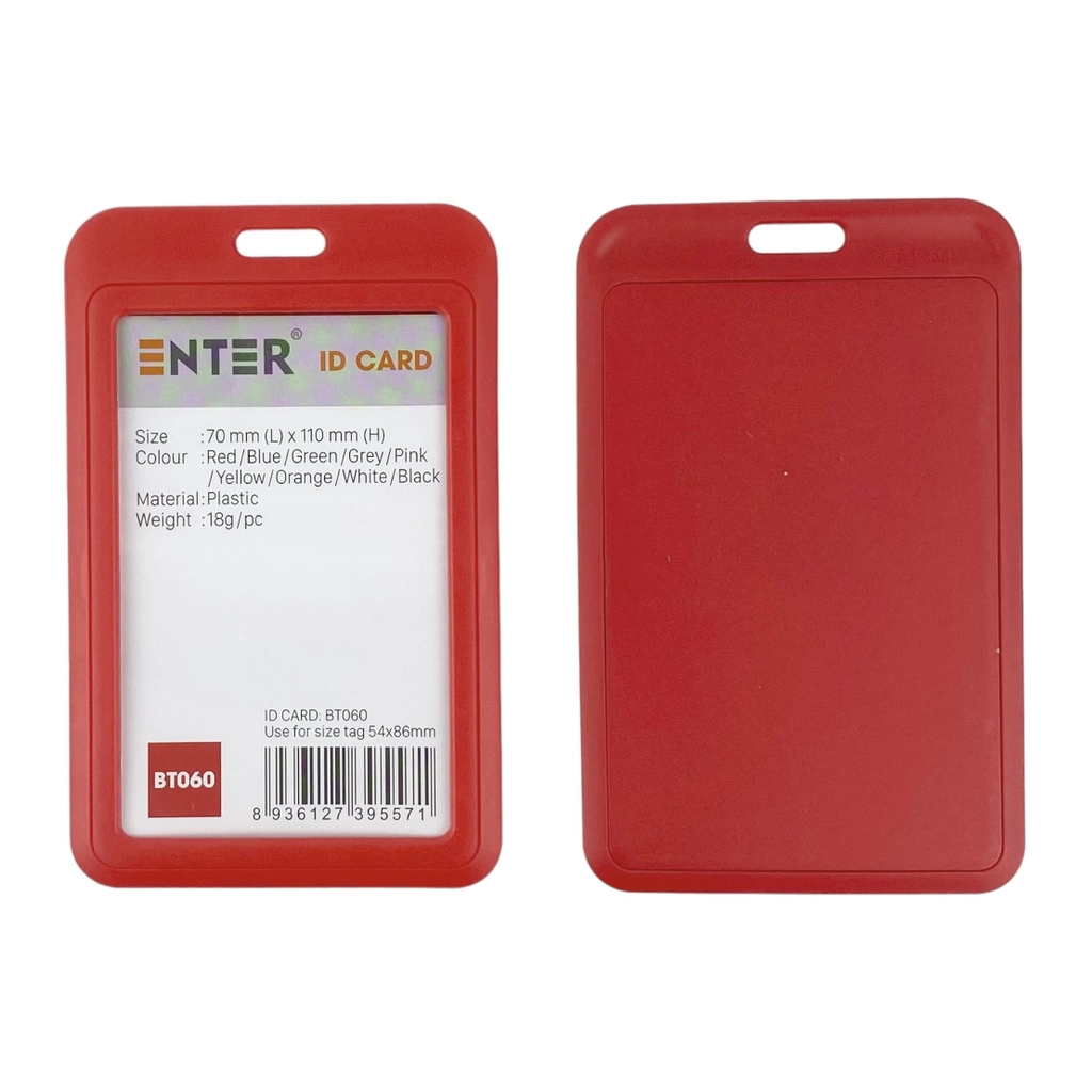 Bảng tên nhựa cứng Enter BT060 54x86mm (10)