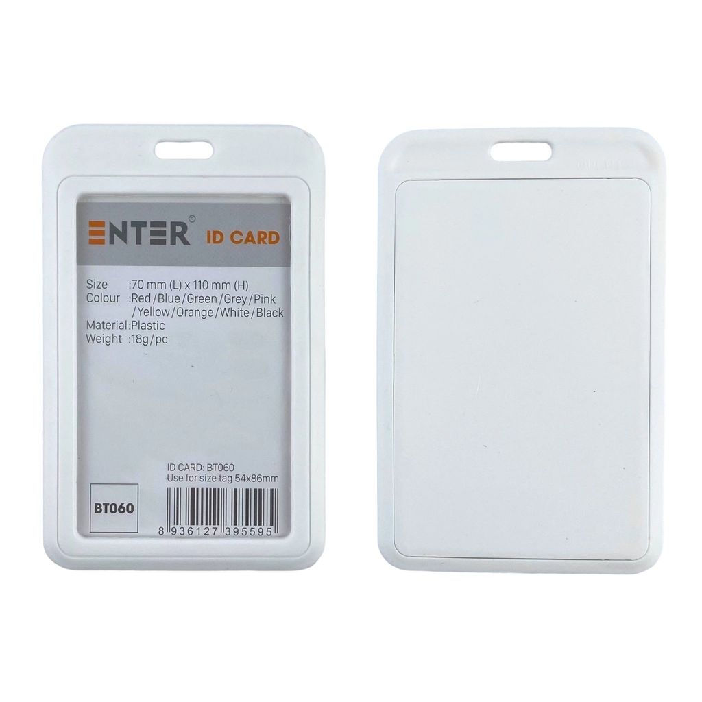 Bảng tên nhựa cứng Enter BT060 54x86mm (10)