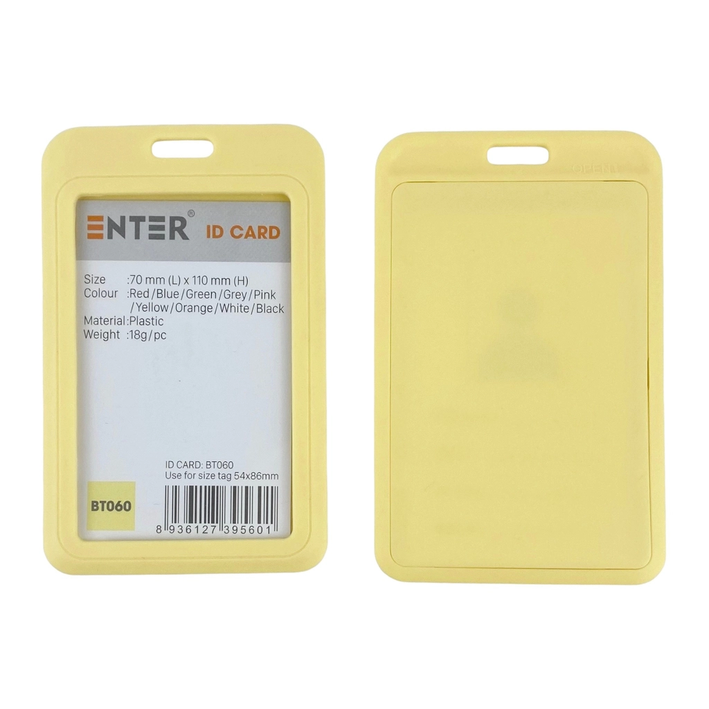 Bảng tên nhựa cứng Enter BT060 54x86mm (10)
