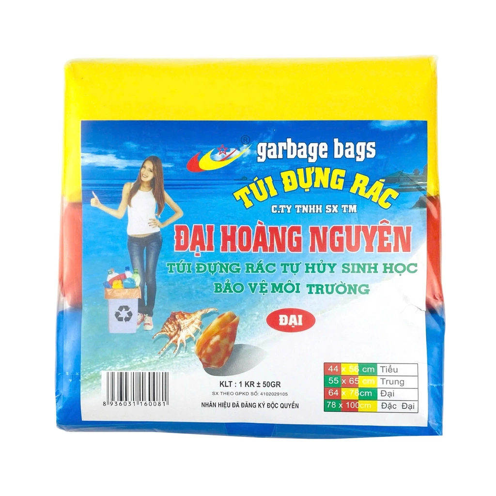 Bao rác, túi rác màu cuộn túi 1 kg (25kg/ bao)