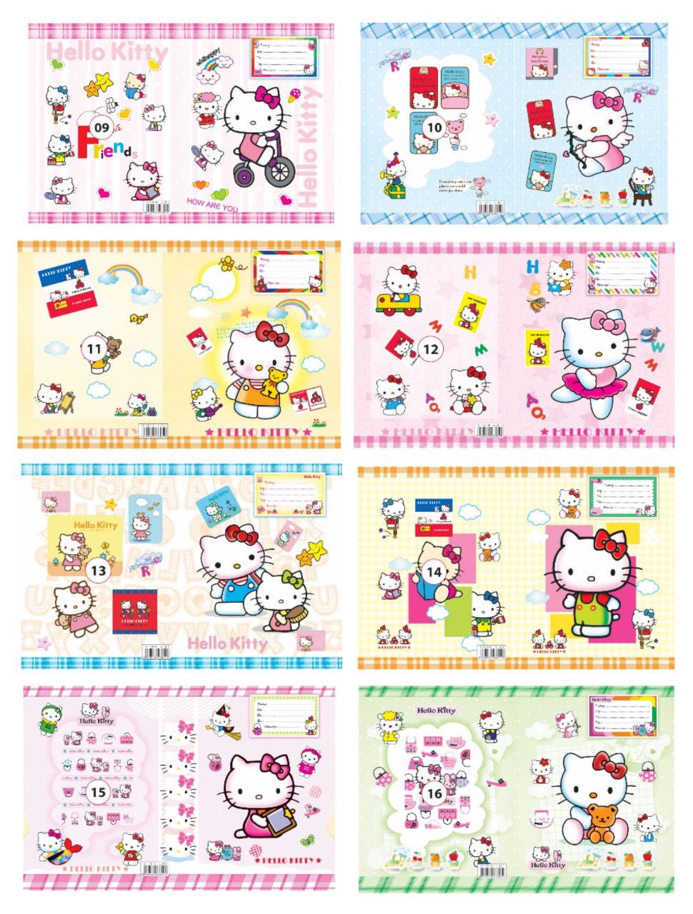 Bìa bao tập học sinh A5 bìa kiếng có lồng giấy in hình cute LV (10 tờ/ mẫu/ xấp) - Giấy bao tập, kính bao tập