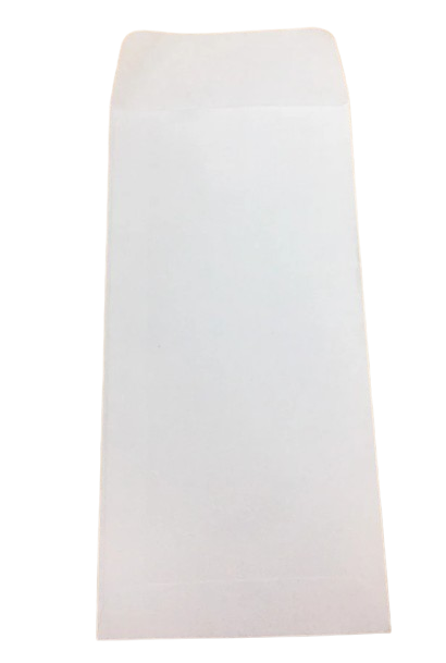 Bao thư trắng 9.5x18cm 80gsm nắp đứng (100 cái/ x)