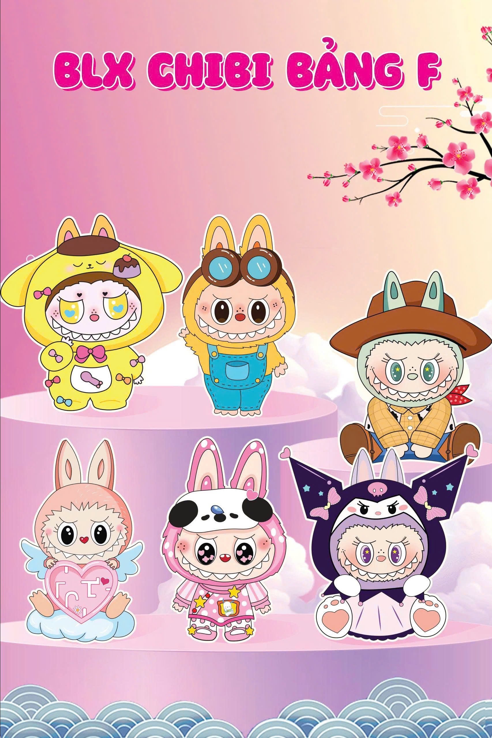 Bao lì xì chibi nhân vật hoạt hình