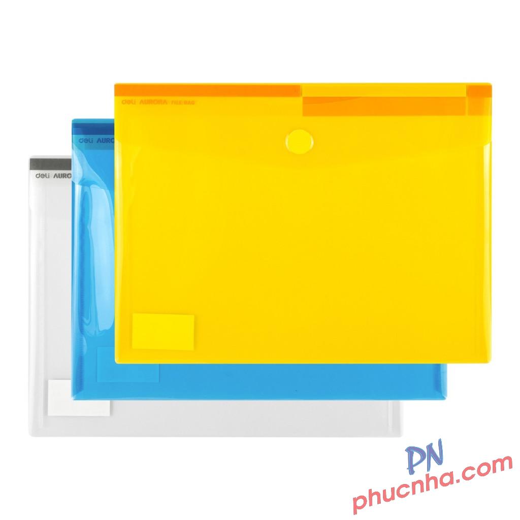 Bìa hồ sơ nút dán A4 Deli 5504