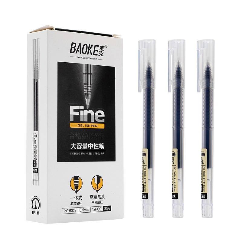 Bút gel Baoke Fine PC5028 0.5 (12)