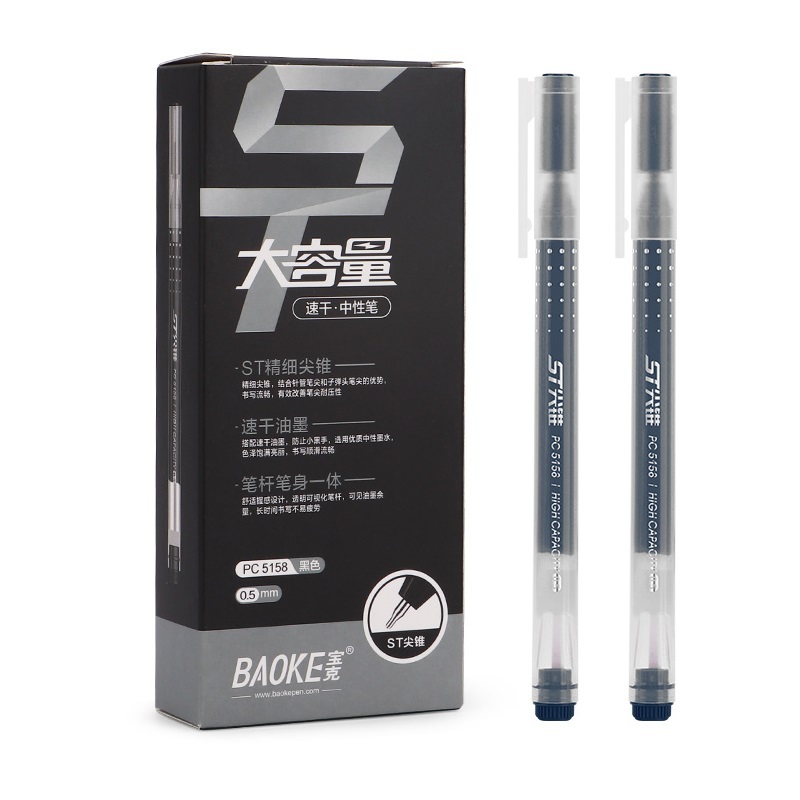 Bút gel Baoke PC5158 0.5mm mực nhiều, ngòi ST (12)