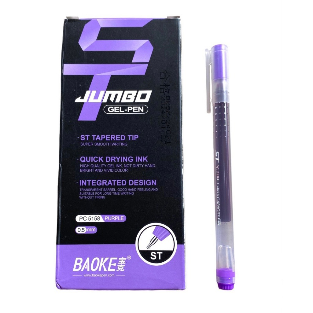 Bút gel Baoke PC5158 0.5mm mực nhiều, ngòi ST (12)