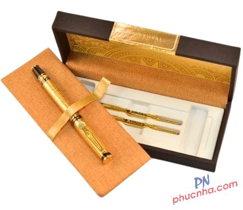 Bút bi cao cấp Bizner BIZ-16/40YEARS - Mạ vàng 22K (Tặng kèm 02 ruột mạ vàng)