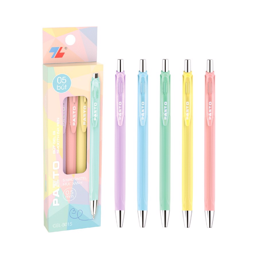 Bút bi Thiên Long GEL-B015 pazto - Mực Xanh 0.5mm  (5)