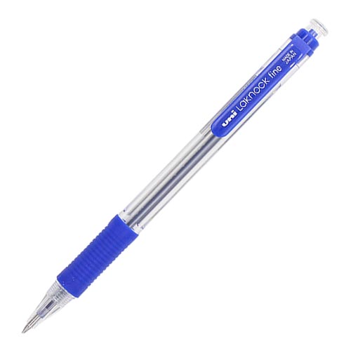 Bút bi Uniball SN-101 Laknock fine, 0.7mm, xanh (12)