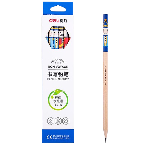 Bút chì gỗ Deli 58152 2B (12)