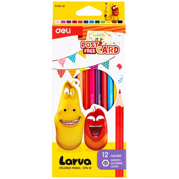 Bút chì màu Deli Larva C115-12 12 màu (24)