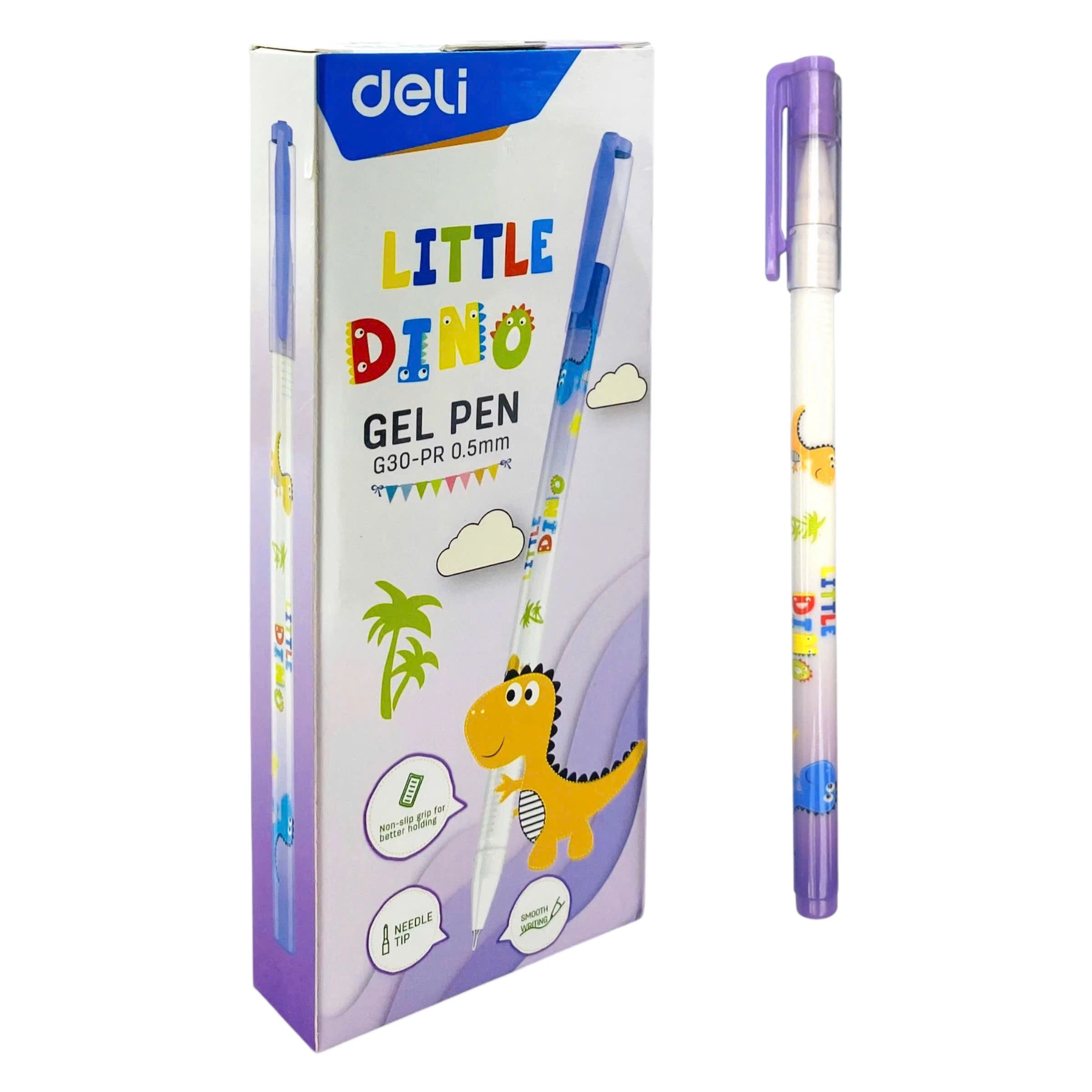 Bút gel Deli G30 0.5mm, little dino (12)