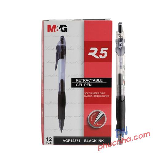 Bút gel M&G AGP12371 R5 bấm 0.7mm (12)