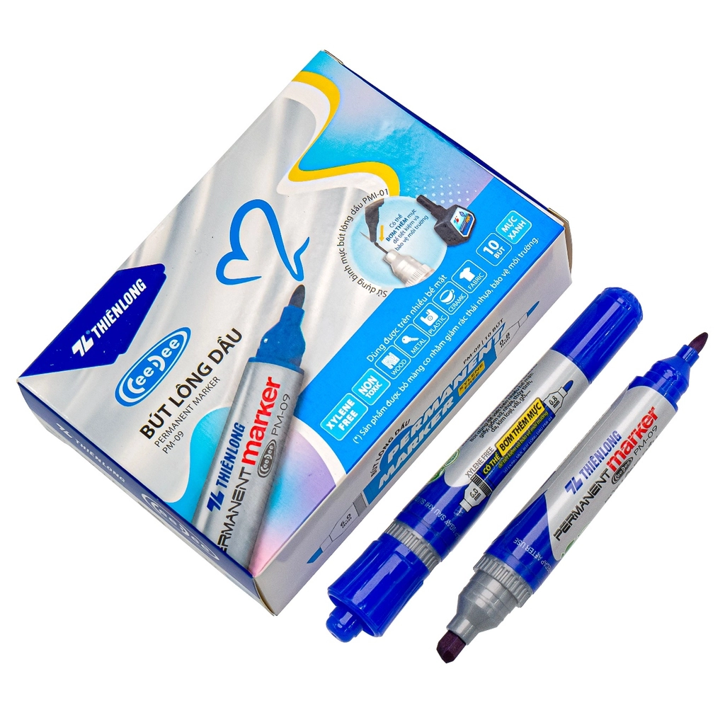 Bút lông dầu 2 đầu Thiên Long PM-09 (10/720)