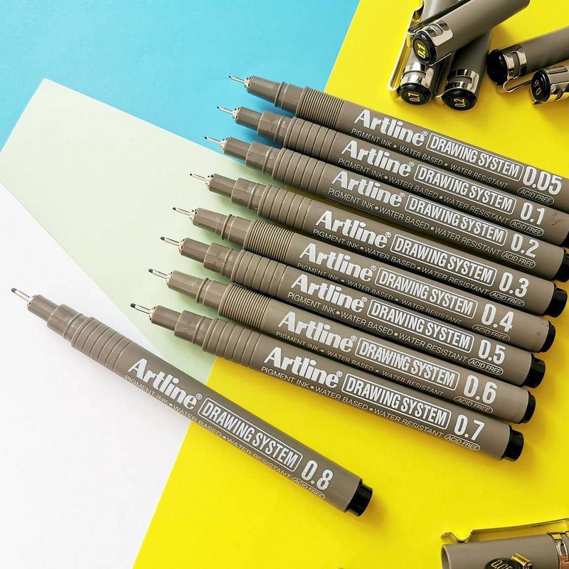 Bút vẽ kỹ thuật Artline mực đen (12)