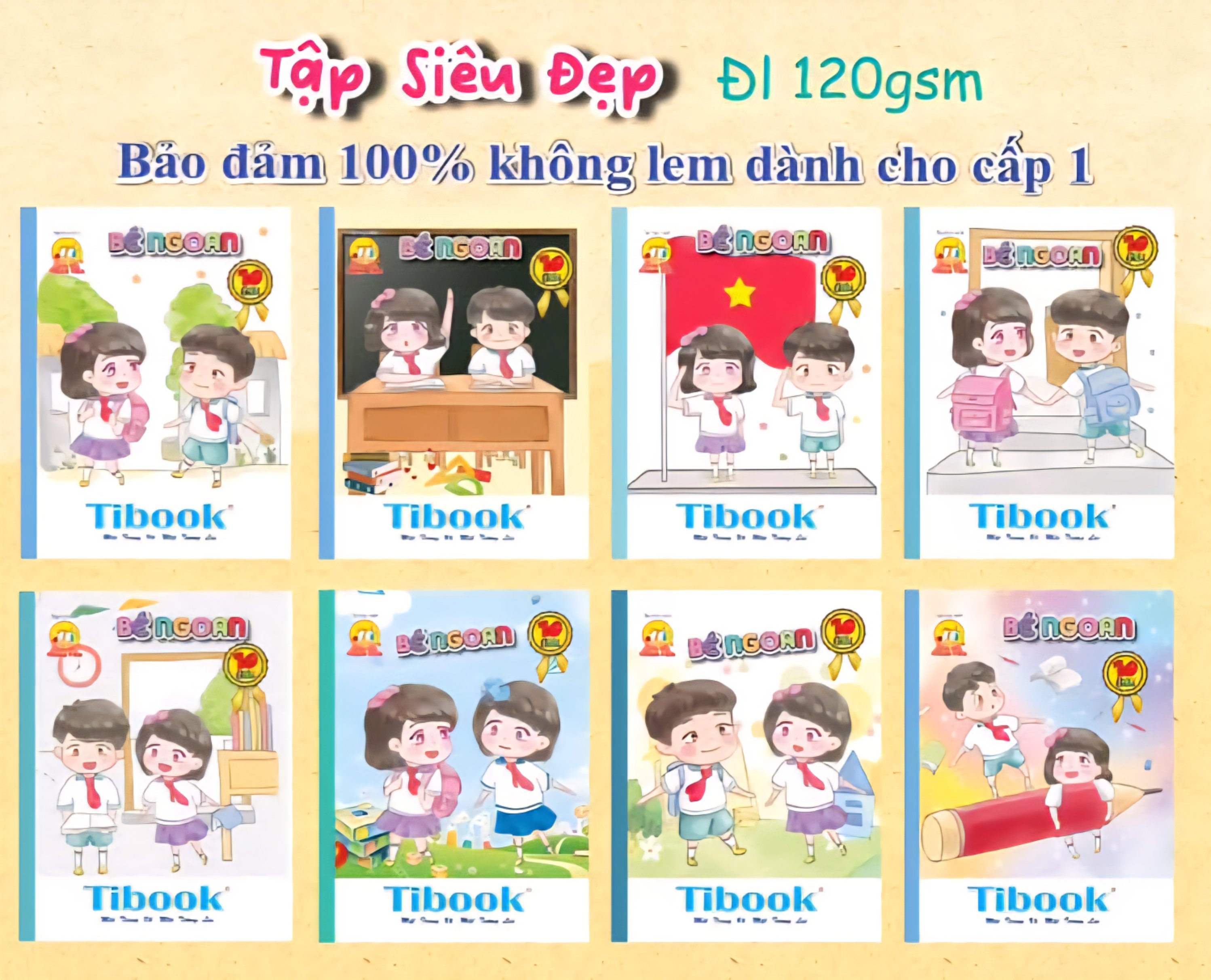 Tập HS Thuận Tiến Bé Ngoan 96tr 120gsm 4 ô ly (5/100)