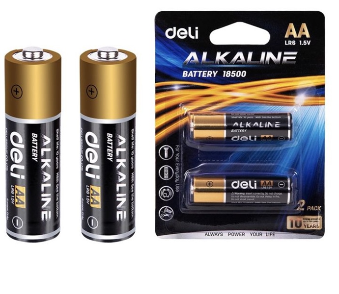 Pin AAA Alkaline Deli 18504 L036 1.5V 3A (2 viên/ vỉ) (20) - Pin remote, pin đũa