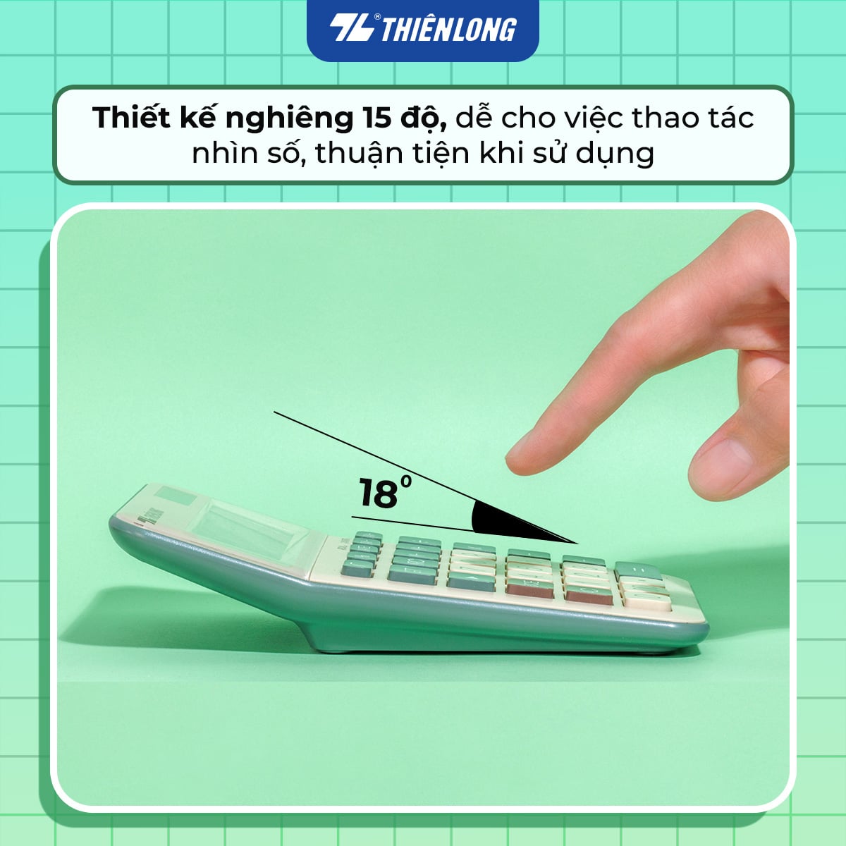 Máy tính Thiên Long Flexio CAL-010 12 số để bàn