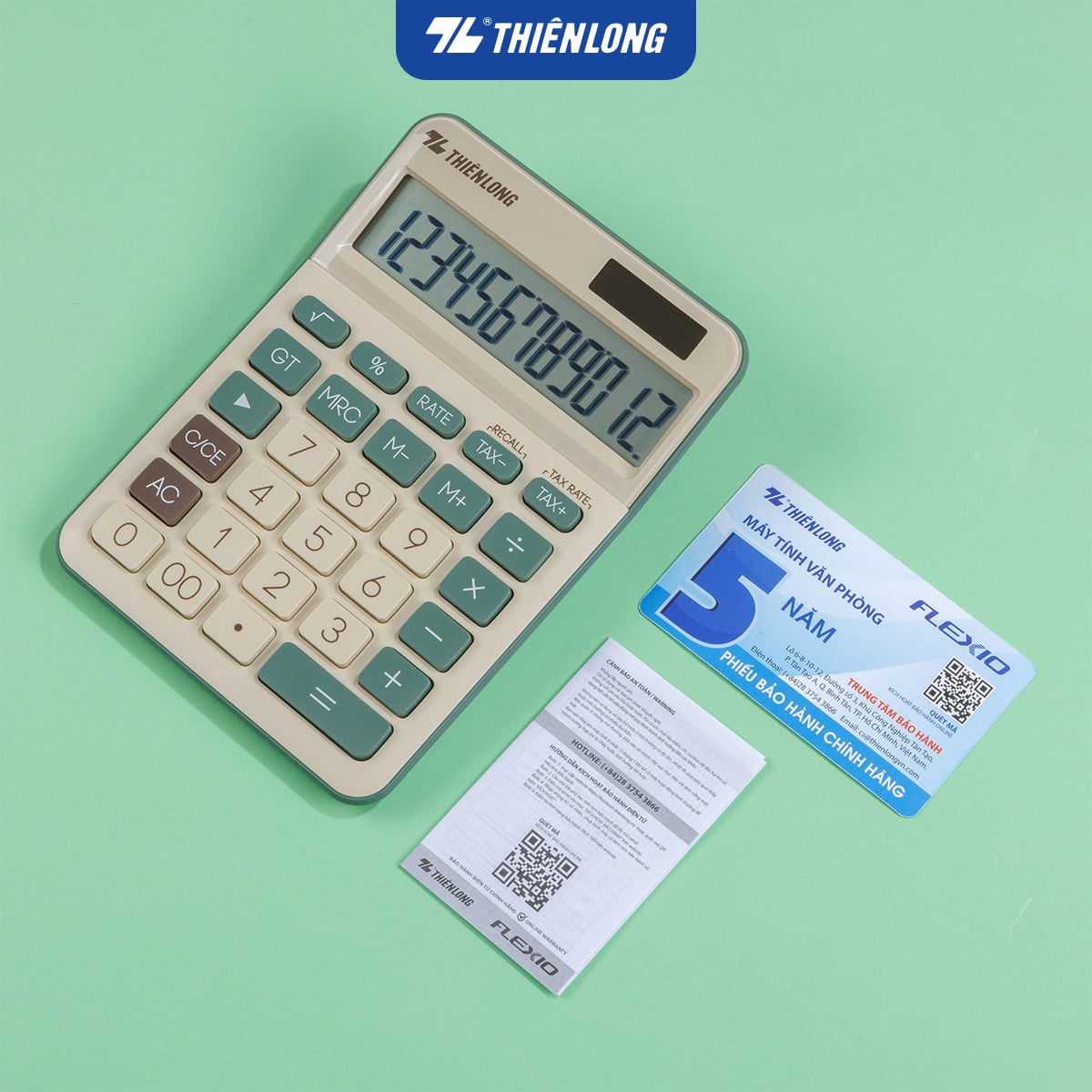 Máy tính Thiên Long Flexio CAL-010 12 số để bàn