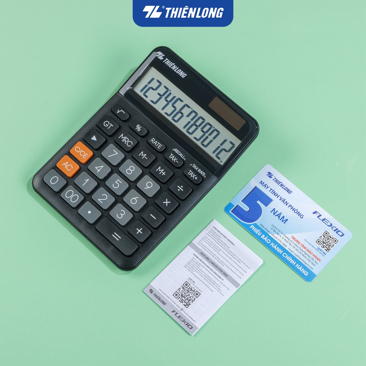 Máy tính Thiên Long Flexio CAL-010 12 số để bàn