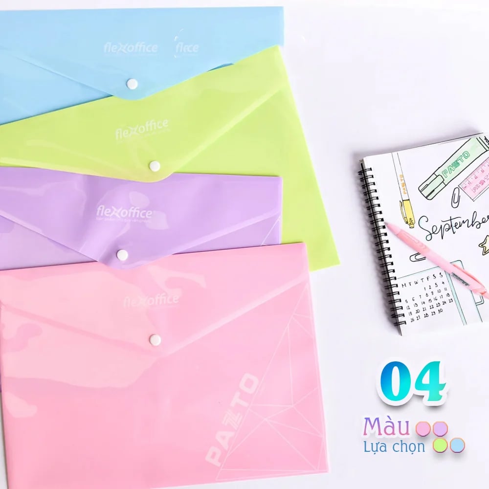 Bìa nút Thiên Long F4 màu Flexoffice Pazto FO-CBF010 màu ngẫu nhiên (10)