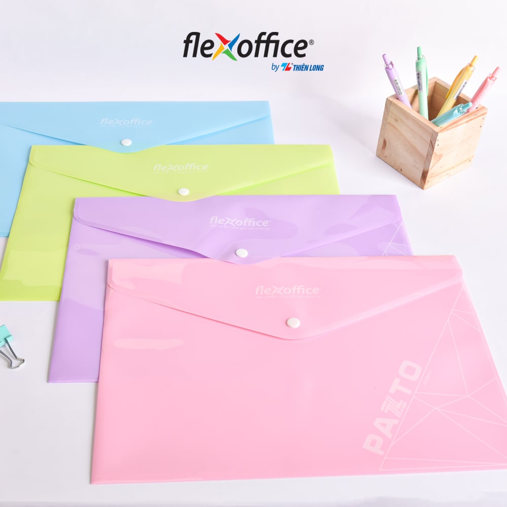 Bìa nút Thiên Long F4 màu Flexoffice Pazto FO-CBF010 màu ngẫu nhiên (10)
