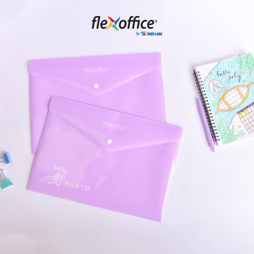 Bìa nút Thiên Long A4 màu Flexoffice Pazto FO-CBF009 màu ngẫu nhiên (10)