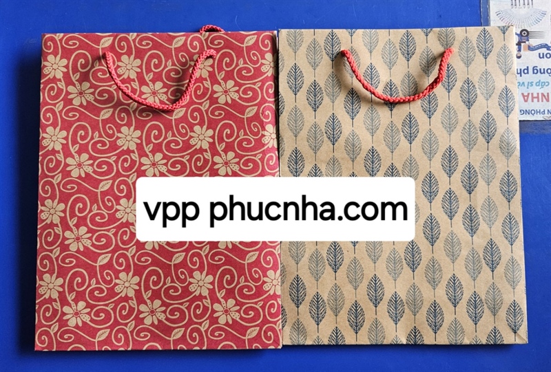 Túi giấy Kraft có in K06 19x29x7cm (10)