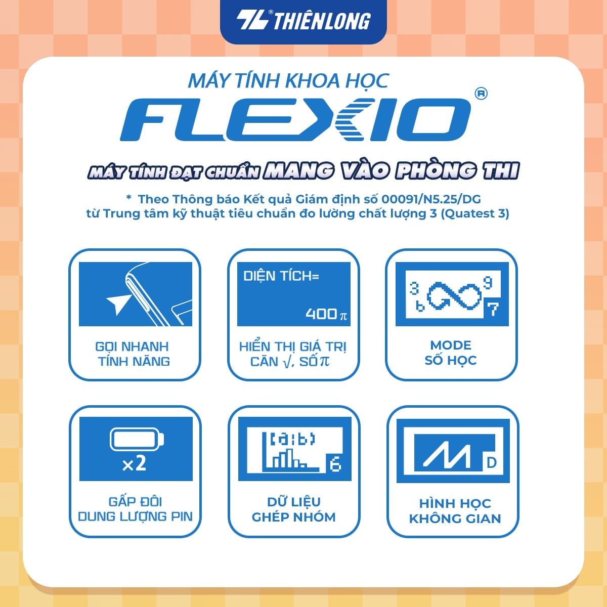 Máy tính Thiên Long Flexio Fx799VN bản mới nhất năm 2026 (bản mới bổ sung tính năng hình học không gian)