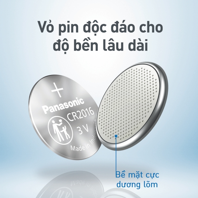 Pin CR2016 / CR2016E Panasonic 3V (5 viên/ vỉ) (10 vỉ/ hộp)