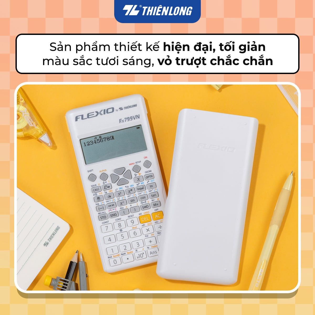 Máy tính Thiên Long Flexio Fx799VN bản mới nhất năm 2026 (bản mới bổ sung tính năng hình học không gian)