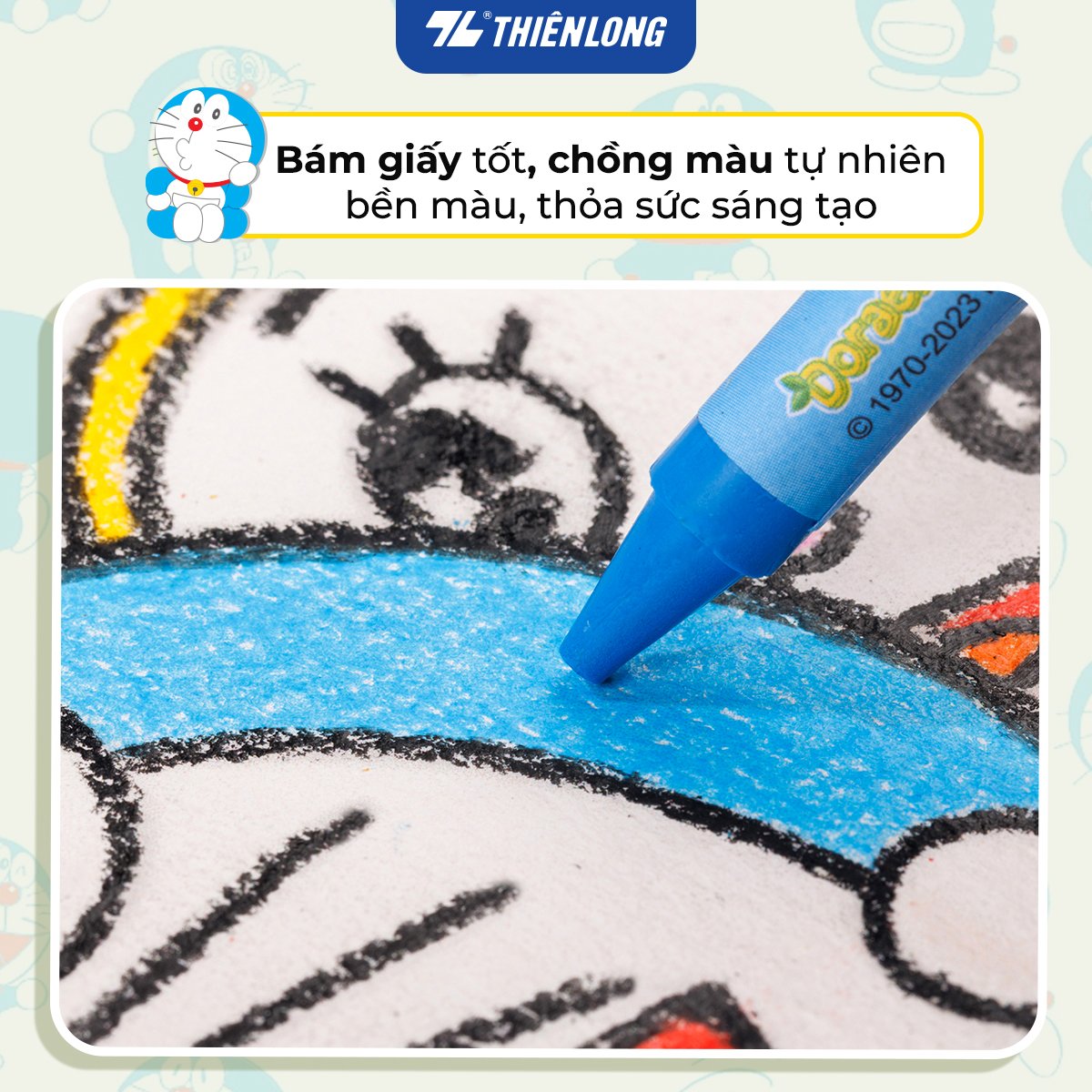 Sáp màu Thiên Long Colokit Doremon CRC04 10 màu, CRC05 16 màu, CRC06 24 màu