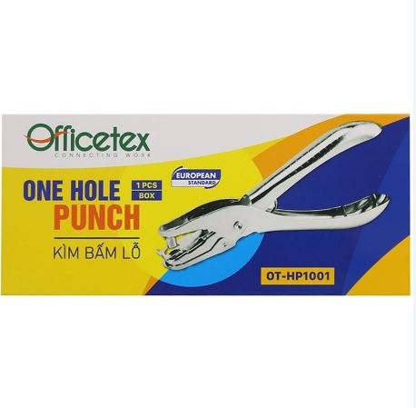 Bấm lỗ kìm 1 lỗ Officetex OT-HP1001 6mm 6 tờ (24)