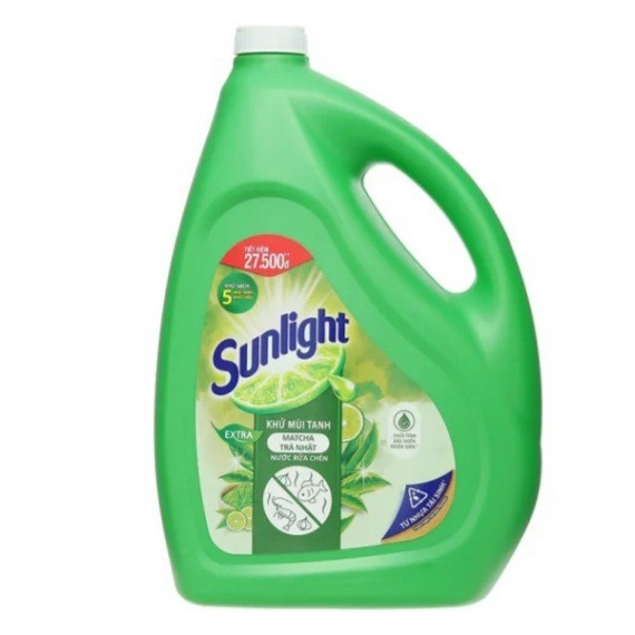 Nước rửa chén Sunlight matcha trà xanh 3.6Kg (3 can / thùng)