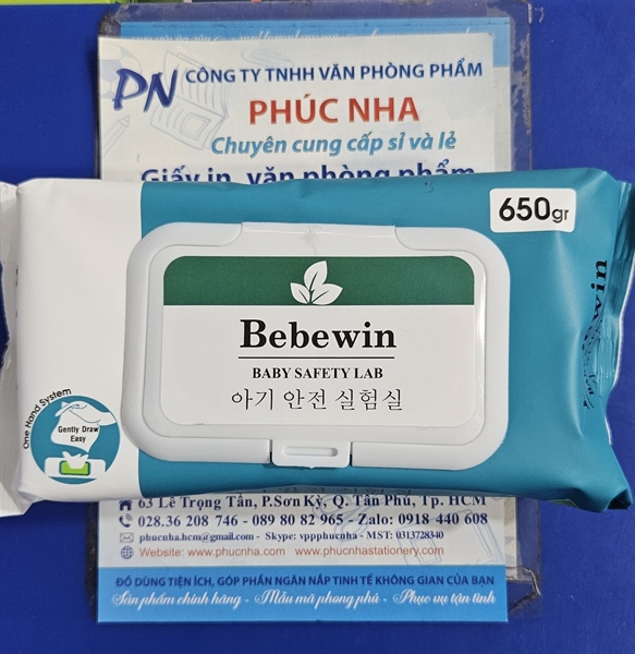 Khăn ướt Bebewin hàn quốc 650g (30)