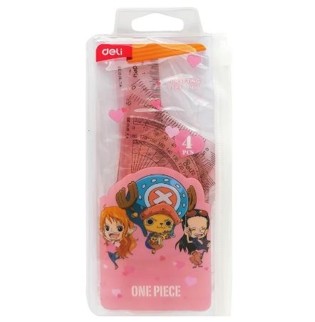 Thước bộ 4 cây túi zip One Piece Deli H17 (24)