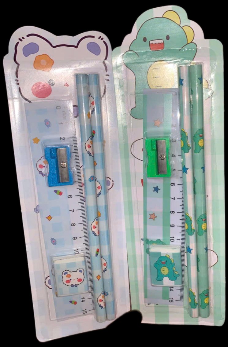 Bộ đồ dùng học tập dạng set quà tặng dụng cụ học sinh vỉ giấy S05