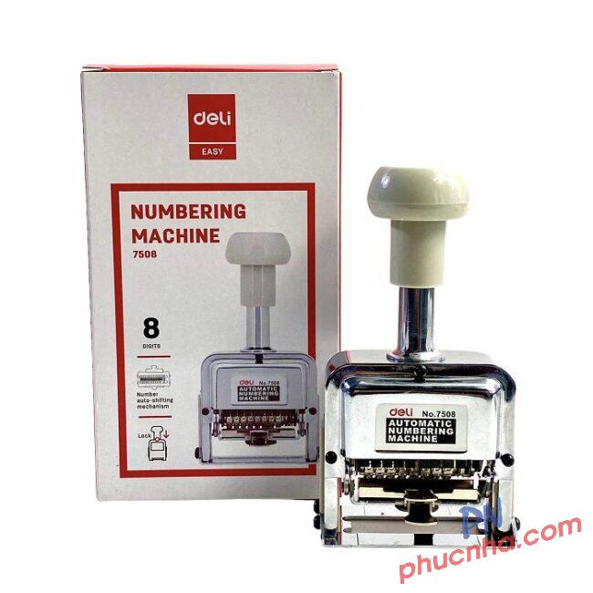 Dấu số nhảy tự động 8 số cao 5mm Deli 7508