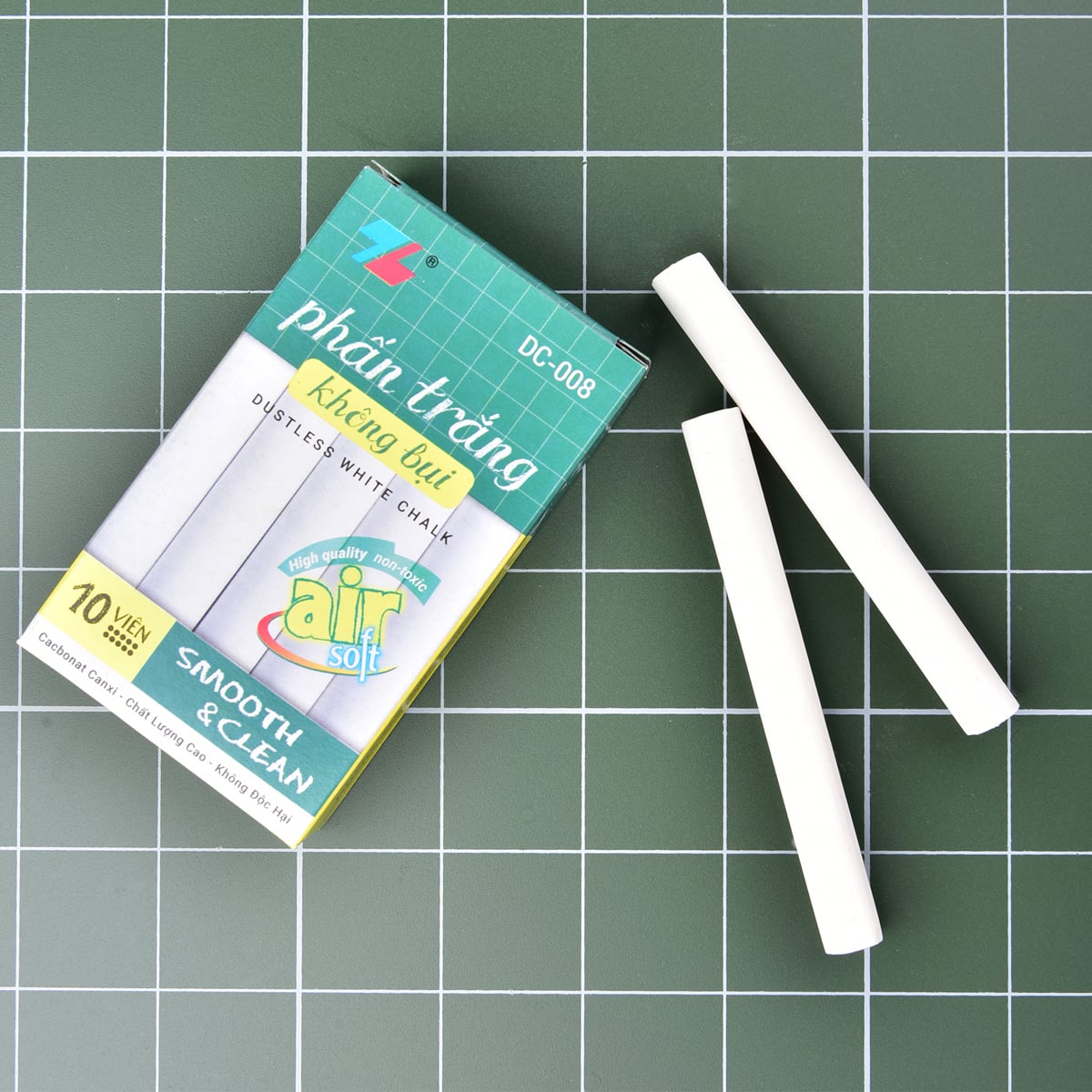 Phấn trắng không bụi Thiên Long DC-008 (10 viên/ hộp) (10/160)
