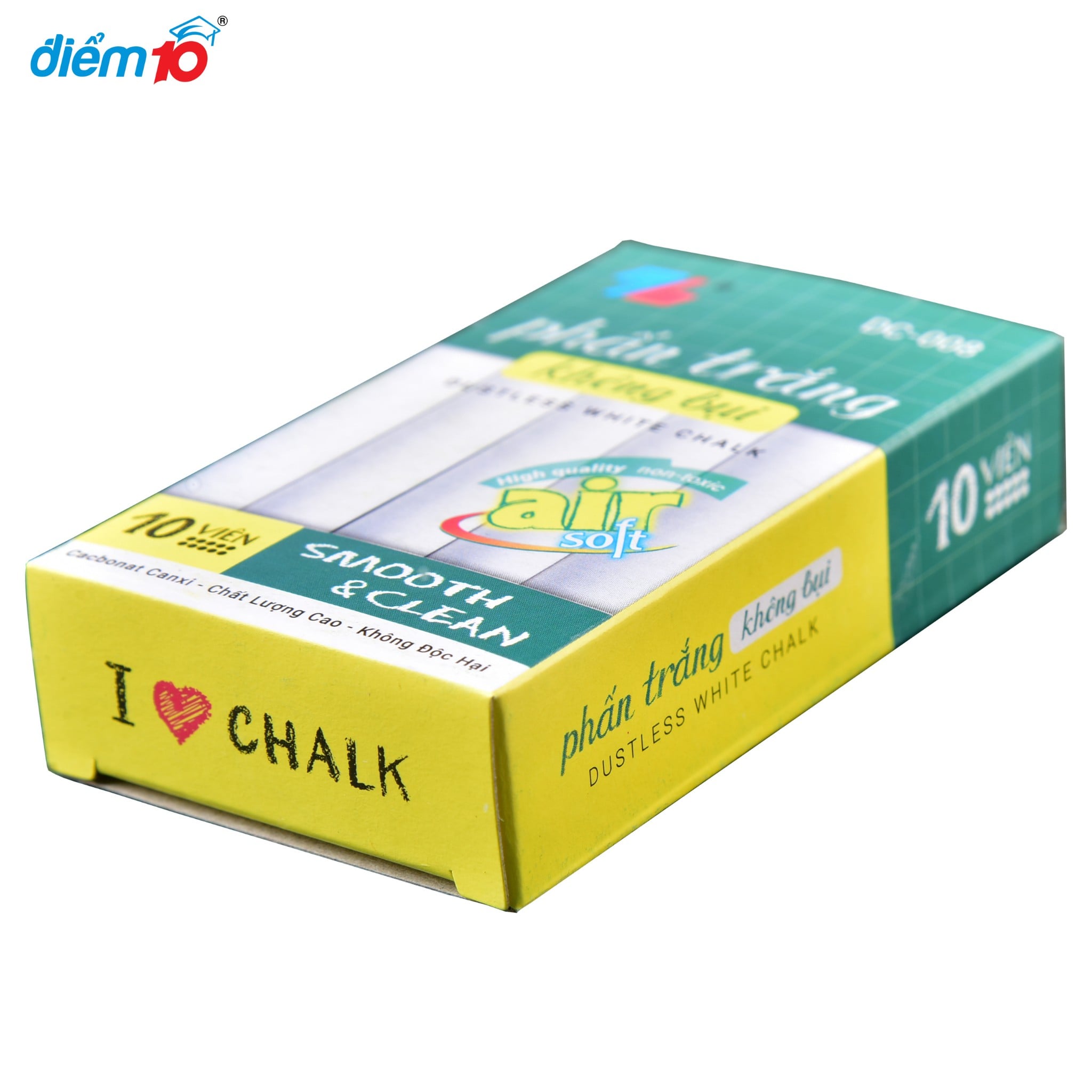 Phấn trắng không bụi Thiên Long DC-008 (10 viên/ hộp) (10/160)