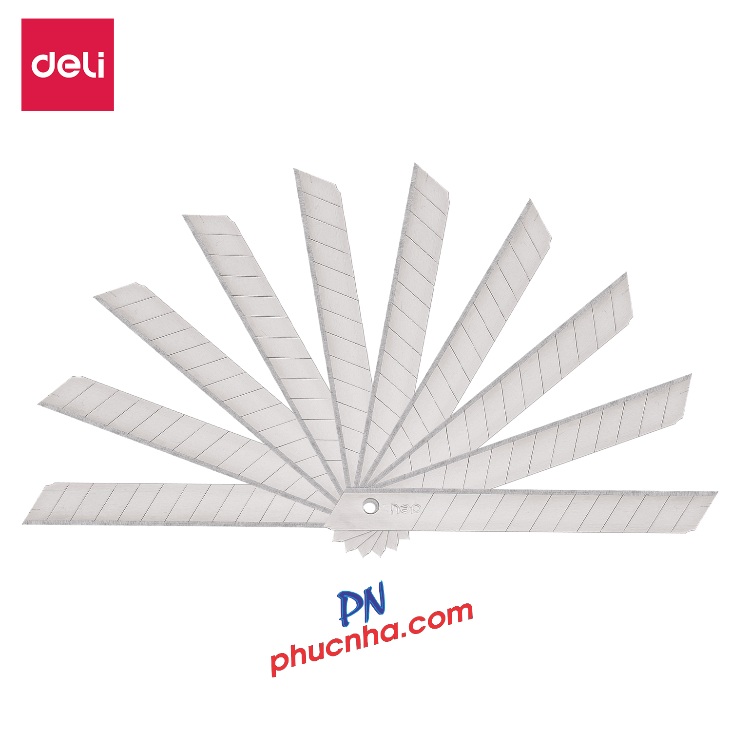 Lưỡi dao rọc giấy nhỏ 9mm Deli 2012 (10 lưỡi/ ống) (36/432)