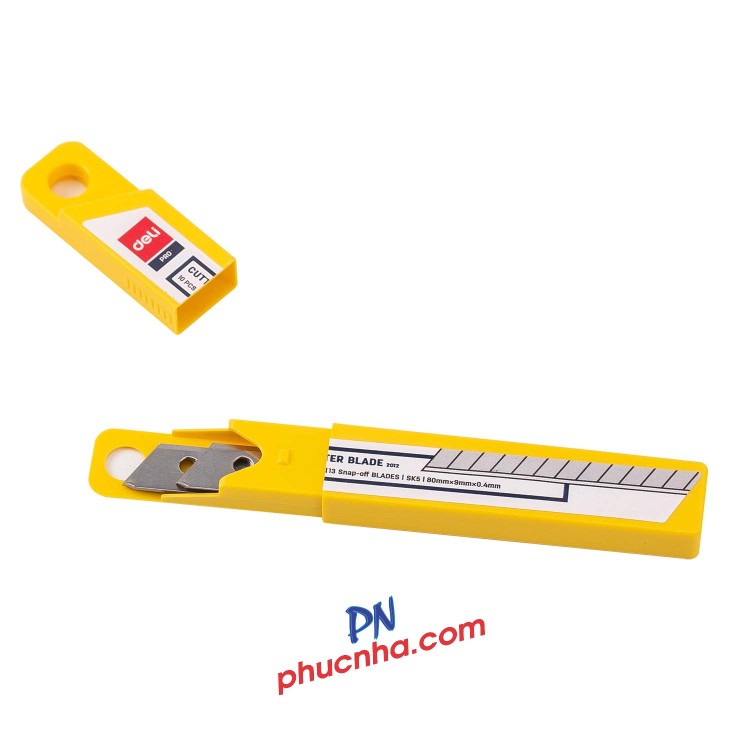 Lưỡi dao rọc giấy nhỏ 9mm Deli 2012 (10 lưỡi/ ống) (36/432)