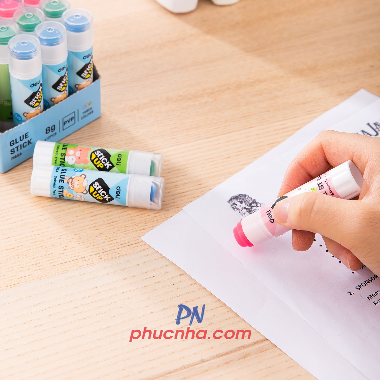 Hồ keo khô Deli 7165A 8g (12)