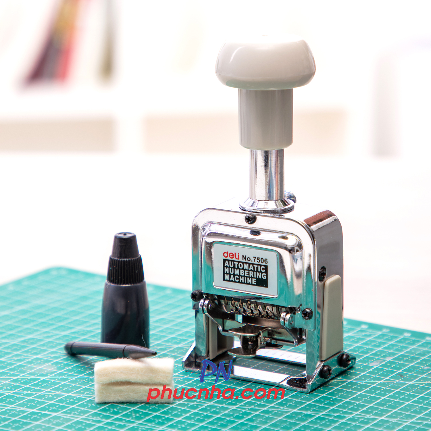Dấu số nhảy tự động 6 số cao 5mm Deli 7506