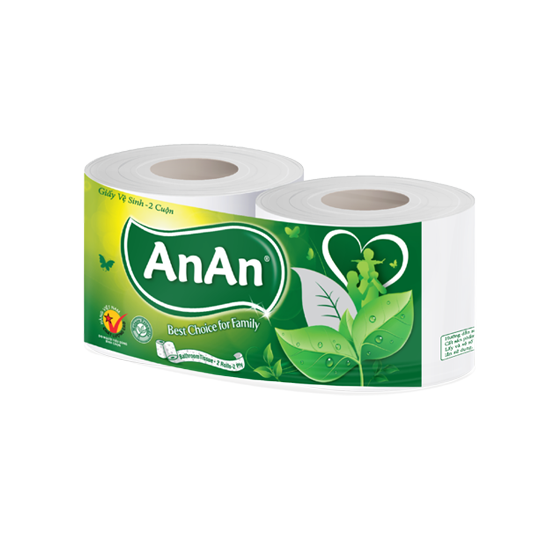 Giấy vệ sinh An An 2 lớp 10cm x 12cm (10)