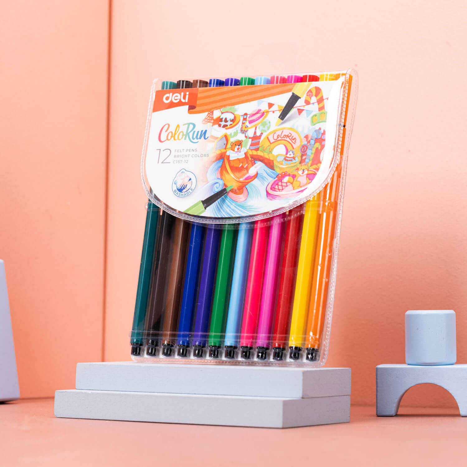 Bút lông màu Deli C157-24 Felt Pen 24 màu